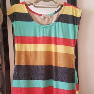 Love Culture Stripped T-Shirt